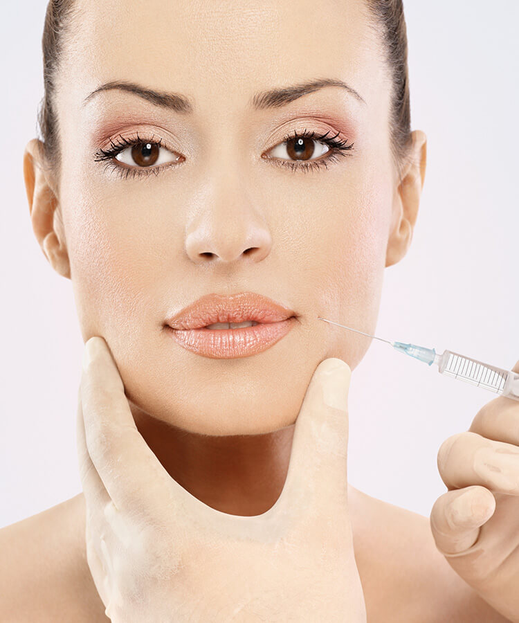 Woman getting injections