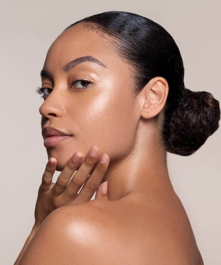 Beautiful woman with glowing skin